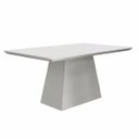 Ver imagem 2 de Conjunto Sala de Jantar Mesa Tampo MDF/Vidro Branco 6 Cadeiras Pampulha Leifer