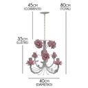 Ver imagem 2 de Luminária Artesanal de Teto de Metal Envelhecido para Salinha de Espera - Rosa