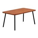 Ver imagem 5 de Conjunto: Mesa de Cozinha Stellar 1597 Aço C/ Tampo Madeirado 160x90cm e 6 Cadeiras Hug Rose/petra