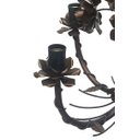 Ver imagem 5 de Lustre De Ferro Com Flores Artesanais para Decoração de Sala Vintage - Verniz