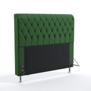 Ver imagem 2 de Kit Cabeceira Estofada Decorativa Para Cama Box Bellatrix 140 Casal e Calçadeira Sagitarius Sued Ver