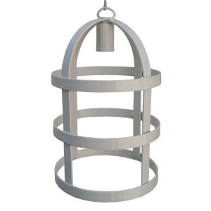 Lindo Lustre de Ferro Gaiola Rustica para Sacada de Apartamento - Branco