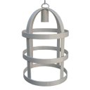 Ver imagem 1 de Lindo Lustre de Ferro Gaiola Rustica para Sacada de Apartamento - Branco