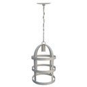 Ver imagem 3 de Lindo Lustre de Ferro Gaiola Rustica para Sacada de Apartamento - Branco