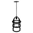 Ver imagem 3 de Lindo Lustre de Ferro Gaiola Rustica para Sacada de Apartamento - Preto