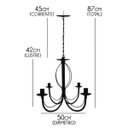Ver imagem 2 de Lustre Rustico Preto Para Sala De Jantar para Iluminação Interna