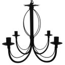 Ver imagem 1 de Lustre Rustico Preto Para Sala De Jantar para Iluminação Interna