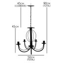 Ver imagem 2 de Luminária Envelhecida Para Sala De Jantar com 5 Bocais para Iluminação