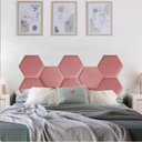 Ver imagem 2 de Cabeceira Painel Estofada 140Cm Casal Corino Rose Gold