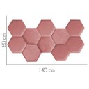 Ver imagem 5 de Cabeceira Painel Estofada 140Cm Casal Corino Rose Gold