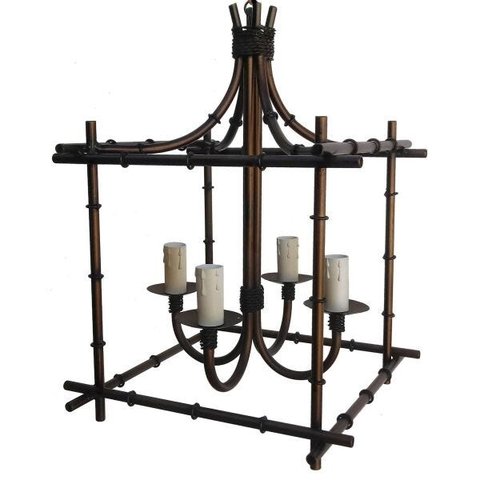 Lustre Japones de Ferro Artesanal Colonial para Varanda e Area Gourmet