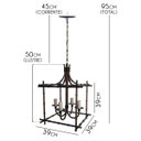 Ver imagem 2 de Lustre Japones de Ferro Artesanal Colonial para Varanda e Area Gourmet