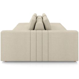 Sofá Ilha com Puff para Sala Living 265cm Amber M03 Linho Cru - Lyam Decor - 7