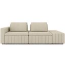 Ver imagem 3 de Sofá Ilha com Puff para Sala Living 265cm Amber M03 Linho Cru - Lyam Decor