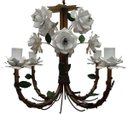 Ver imagem 1 de Lustre para Decoração de Quarto De Bebe Provençal Moderno Em Ferro - Branco & Verniz
