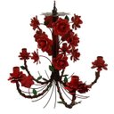 Ver imagem 1 de Luminária de Decoração Moderna para Quarto de Bebe com Rosinhas - Vermelho
