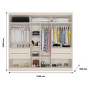 Ver imagem 4 de Guarda Roupa Oslo 6 Portas 4 Gavetas Mdf - Mademarcs