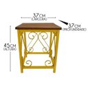 Ver imagem 2 de Mesa de Cabeceira De Ferro E Madeira Decoração para Quarto de Casal Colonial
