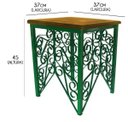 Ver imagem 2 de Mesa de Cabeceira Quarto de Ferro e Madeira de Demolição Rustico Artesanal