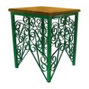 Ver imagem 1 de Mesa de Cabeceira Quarto de Ferro e Madeira de Demolição Rustico Artesanal