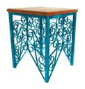 Ver imagem 1 de Mesa de Cabeceira Quarto de Ferro e Madeira de Demolição Rustico Artesanal