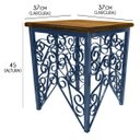 Ver imagem 2 de Mesa de Cabeceira Quarto de Ferro e Madeira de Demolição Rustico Artesanal