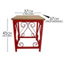 Ver imagem 2 de Banco Artesanal De Ferro E Madeira para Decoração de Cozinha Moderna - Vermelho