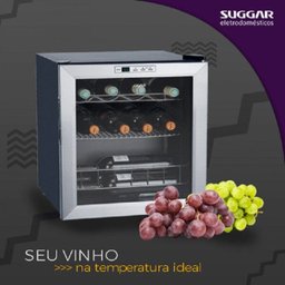 ADEGA CLIMATIZADA LYON 13 GARRAFAS INOX 220V SUGGAR AD1522IX - 5