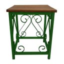 Ver imagem 1 de Banco Artesanal De Ferro E Madeira para Decoração de Cozinha Moderna - Verde