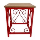 Ver imagem 1 de Mesa de Cabeceira De Ferro E Madeira Decoração para Quarto de Casal Colonial