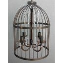 Ver imagem 1 de Pendente de Ferro com Cristais Linda Gaiola para Iluminação de Varanda Colonial - Verniz