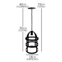 Ver imagem 2 de Luminária de Ferro para Varanda Moderna Iluminação de Área Interna - Preto