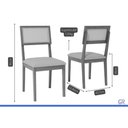 Ver imagem 3 de Kit 2un Cadeiras Cozinha Encanto Madeira/Linho Cinza Cimol