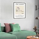 Ver imagem 2 de Quadro Decorativo Picasso The Feline - 70x50cm:moldura Branca