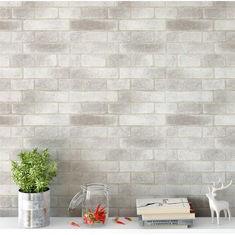 Papel de Parede Adesivo Pedras Concreto Em Tom Cinza