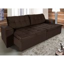 Ver imagem 1 de Sofá Retrátil e Reclinável 2,90m Suede Austrália Marrom Castor