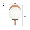 Ver imagem 3 de Arandela Luminária Ignis P Globo 12 Cm Moderno Cobre 003