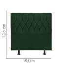 Ver imagem 2 de Cabeceira Estofada Istambul Capitonê 90cm Solteiro Box Quarto Suede Verde - Gat Magazine