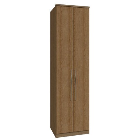 Guarda Roupa Modulado 02 Portas com Prateleiras 234cm Setiba - Carvalho/Jequitibá
