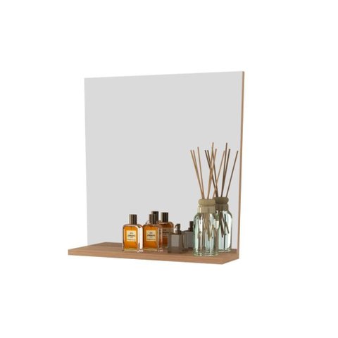 Espelheira para Banheiro com Prateleira 45cm BN3642 Amêndoa - Tecno Mobili