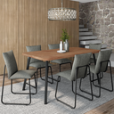 Ver imagem 1 de Conjunto Sala de Jantar 6 Cadeiras Di Nettuno Carraro Nogal Preto