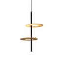 Ver imagem 1 de Lustre Pendente Nordecor Kote 2758 Preto / Dourado Led Bivolt Preto / Dourado 2758