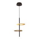 Ver imagem 3 de Lustre Pendente Nordecor Kote 2758 Preto / Dourado Led Bivolt Preto / Dourado 2758