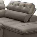 Ver imagem 6 de Sofá 3 Lugares Retrátil Reclinável Chaise Direito 243cm Solin F04 Veludo Marrom Claro - Lyam Decor