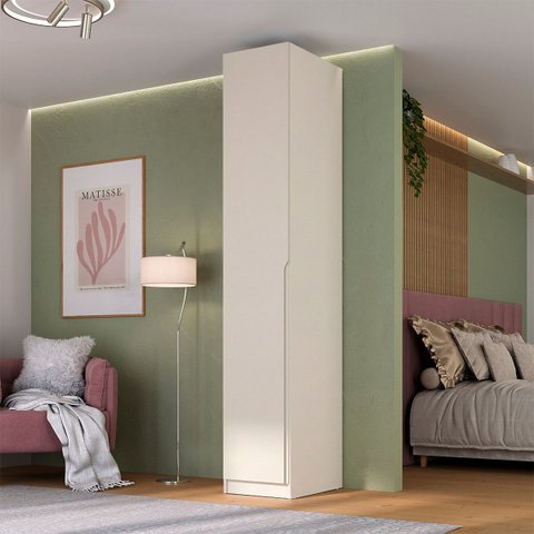 Guarda Roupa Bend Mdf 44,5x240cm 1 Porta Abertura Esquerda Luna C853