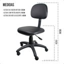 Ver imagem 2 de Cadeira Secretária Giratória Escritório Courvin com Rodízios