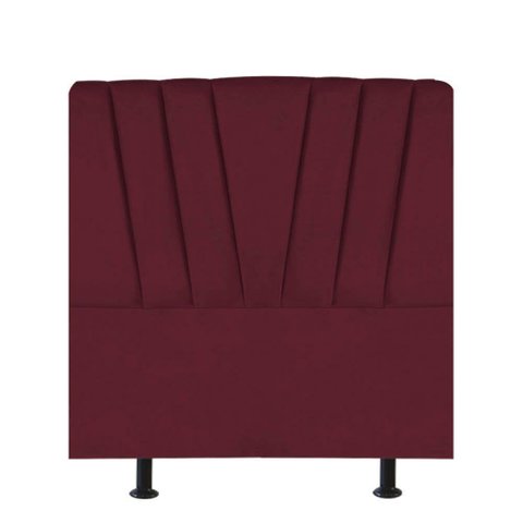 Cabeceira Estofada Bélgica 100cm Solteiro para Cama Box Quarto Suede Bordô - Gat Magazine