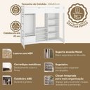 Ver imagem 5 de Cama Juvenil Multifuncional com Closet e 1 Gaveta Luna Branco Espresso Moveis