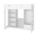 Ver imagem 4 de Cama Juvenil Multifuncional com Closet e 1 Gaveta Luna Branco Espresso Moveis