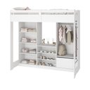Ver imagem 2 de Cama Juvenil Multifuncional com Closet e 1 Gaveta Luna Branco Espresso Moveis